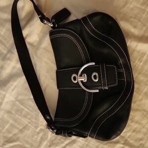 Coach black buckle purse